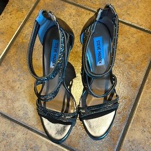 Steve Madden high heeled sandals with rhinestones